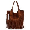 Torebka Skórzana Boho Shopper Bag Vittoria Gotti Brązowa VPOS9